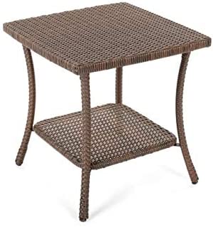 W Unlimited Leisure Collection Outdoor Garden Patio Furniture End Table, Dark Brown post thumbnail image