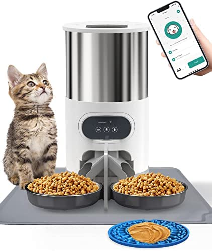 Automatic Cat Feeder, WHDPETS WiFi Cat Food Dispenser for 2 Cats & Dogs, 304 Stainless Steel Pet Feeder with Feeding Mat, 2-Way Splitter, APP Control, 10s Voice Recorder, Dual Power Supply post thumbnail image