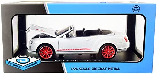 Motor city classics Bentley Continental Supersports ISR Convertible White Metallic with Red Wheels 1/24 Diecast Model Car by Optimum Diecast 724259 post thumbnail image