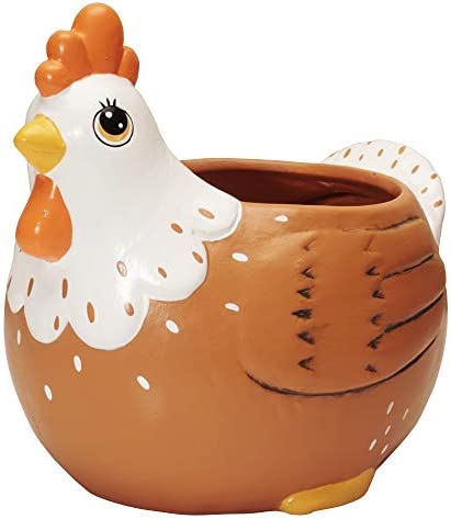 Sixdrop Chicken Planter – 6.5 Inch Succulent Flower Pot – Chicken White Elephant – Rooster Chicken Theme Party Accessories – Indoor Outdoor Garden Backyard Patio Ceramic post thumbnail image