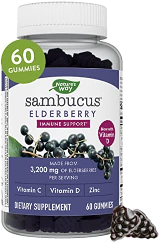 Nature’s Way Sambucus Elderberry Gummies, Immune Support Gummies*, Black Elderberry with Vitamin C, Vitamin D and Zinc, 60 Gummies post thumbnail image