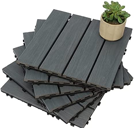 famobay Wood Plastic Composite Patio Deck Tiles (12″ x 12″, 6 PCs，3D Co-extrution Dark Gray),DIY Interlocking Decking Tiles, Floor Tile,Durable,Maintenance,Waterproof,Indoor Outdoor post thumbnail image