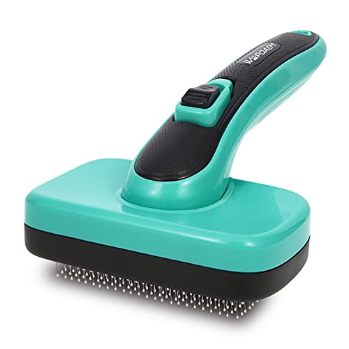 Self cleaning Slicker Brush, shedding and grooming tool for pets, remove loose hair, Fur, Undercoat, Mats, Tangled Hair, knots for large medium small sensitive long or short hair dogs, cats, rabbit post thumbnail image