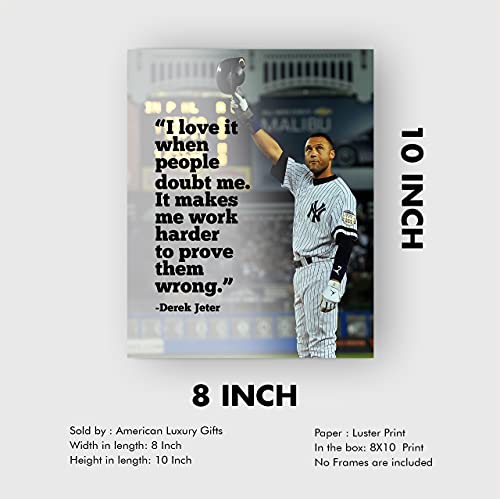 Derek Jeter Quotes Wall Art-“Love When People Doubt Me-Makes Me Work Harder”-8×10″ Typographic Photo Print-Ready to Frame. Motivational Home-Office-Baseball Decor. Inspirational Gift for Yankee Fans! post thumbnail image