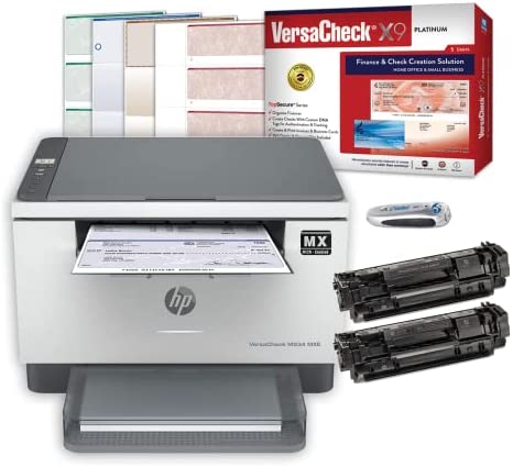 VersaCheck HP Laserjet M234 MXE MICR Check Printer X9 Platinum 5-User Check Printing Software Bundle, White post thumbnail image