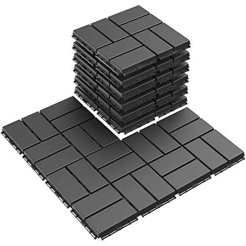 Goovilla Plastic Interlocking Deck Tiles, 9 Pack Outdoor Patio Flooring, 12″x12″ Interlocking Decking Tile Outdoor All Weather Use, Waterproof Patio Pavers for Pool Balcony Backyard Porch, Dark Grey post thumbnail image