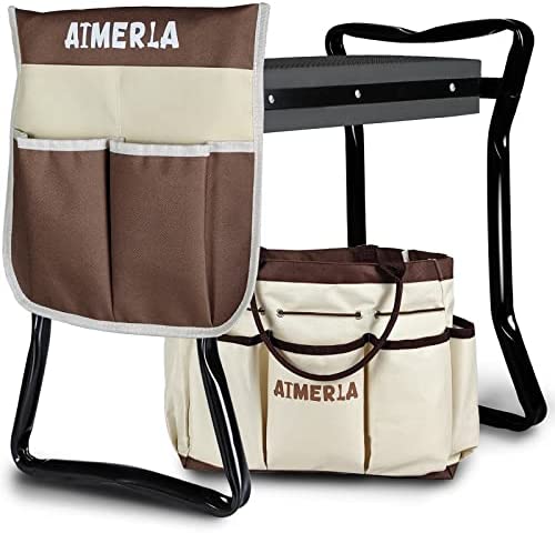 Aimerla Foldable Garden Kneeler Seat Heavy Duty {Soft Thick Kneeling Pad} Durable Garden Stool – 2 large Capacity Garden Tool Bags with Pockets – Portable Garden Bench for Indoor and Outdoor Gardening post thumbnail image