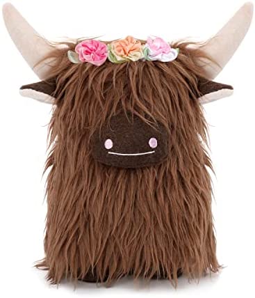 Upltowtme Highland Cow Gnomes with Flowers, Brown Scottish Tomte Doll Decor, Farmhouse Nordic Dwarf Home Decoration, Calf Gnome Herd Collection, Travel Nursery Gift for Her, Set of 1 post thumbnail image