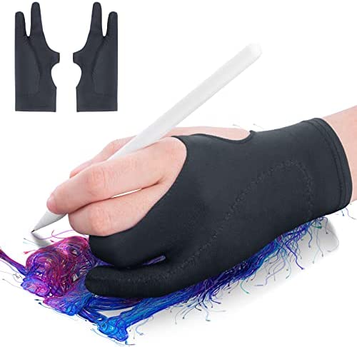 Drawing Glove 2Pack, Digital Art Glove for Drawing Tablet, Free Size Digital Drawing Glove with Two Fingers for Paper Sketching, Pad Monitor, Graphics Tablet, Universal for Left and Right Hand-Black post thumbnail image