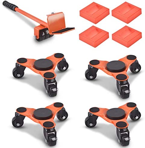 Ronlap Furniture Dolly, Furniture Movers with Wheels, 3 Wheel Dolly 4 Pack with Lifter, 6-Inch Steel Tri-Dolly, Pool Table Moving Dollys Heavy Furniture Roller Move Tools, 500Lbs Load Capacity, Orange post thumbnail image