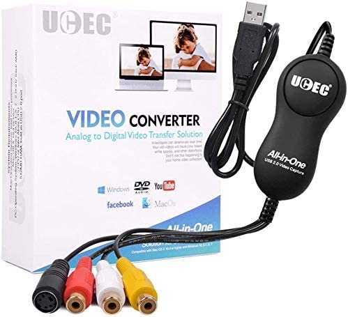 UCEC USB 2.0 Video Capture Card Device, VHS VCR TV to DVD Converter for Mac OS X PC Windows 7 8 10 11 post thumbnail image