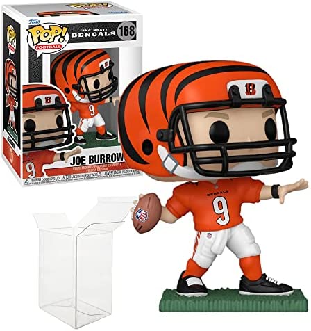 Joe Burrow Orange Jersey Cincinnati Vinyl Figure #168 (Bundled with Compatible Pop Box Protector) Home Uniform Figure post thumbnail image