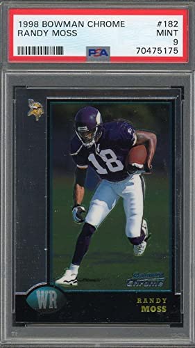 Randy Moss 1998 Bowman Chrome Football Rookie Card RC #182 Graded PSA 9 post thumbnail image