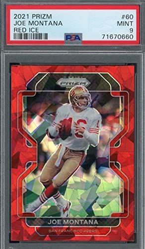 Joe Montana 2021 Panini Prizm Red Ice Football Card #60 Graded PSA 9 post thumbnail image