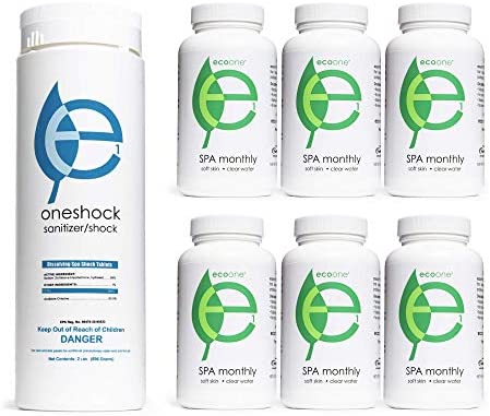 EcoOne | Hot Tub Chemical Maintenance & Supply Kit | Spa Shock & Conditioner Kit | Contains Oneshock Chlorine Tablets & SPA Monthly Conditioner | 6 Month Supply post thumbnail image