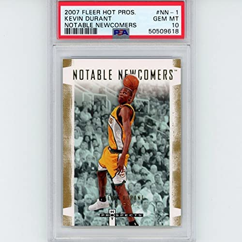 Graded 2007-08 Fleer Hot Prospects Kevin Durant #NN-1 Rookie RC Notable Newcomers Basketball Card PSA 10 Gem Mint post thumbnail image