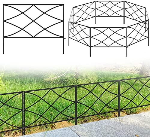 Thealyn Decorative Garden Fence Metal Fence Border 16in x 9.16f Fence Panels No Dig Fence Landscape Fencing for Flower Bed Yard Dogs Animal Barrier (Black) post thumbnail image