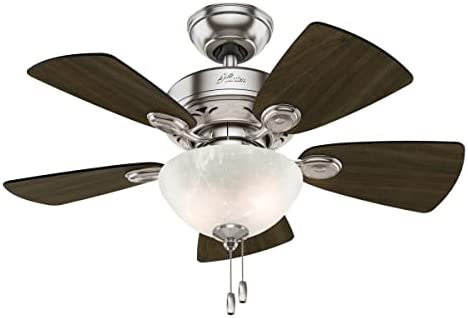 Hunter Fan Company, 52092, 34 inch Watson Brushed Nickel Ceiling Fan with LED Light Kit and Pull Chain post thumbnail image