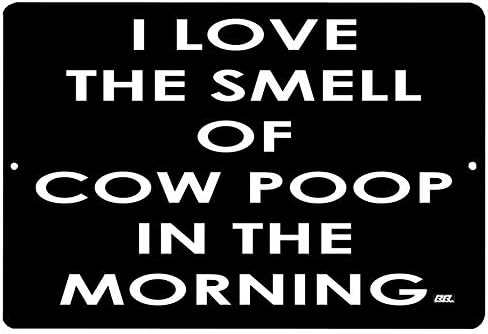 Rogue River Tactical Funny Metal Tin Sign Ranch Kitchen Wall Decor Farm I Love The Smell of Cow Poop in The Morning post thumbnail image