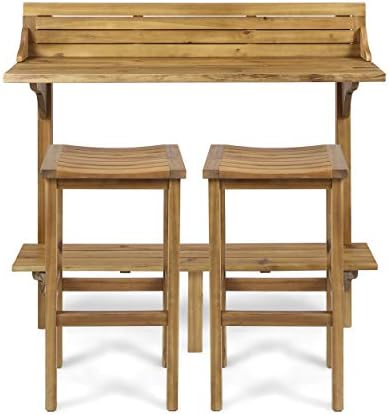 Christopher Knight Home Caribbean Outdoor Acacia Wood Balcony Bar Set, 3-Pcs Set, Natural Stained Light Brown post thumbnail image