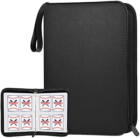 POKONBOY 400 Pockets Binder Sleeves Card Carrying Case Fit for Baseball Cards, Trading Cards, Football Cards and Sports Cards (Black) post thumbnail image