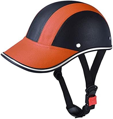 Retro Bike Helmet for Aduits, Summer Leather Half Helmet Vintage Open Face Baseball Cap Helmet for Street Bike Cruiser Moped Helmet, DOT Approved post thumbnail image