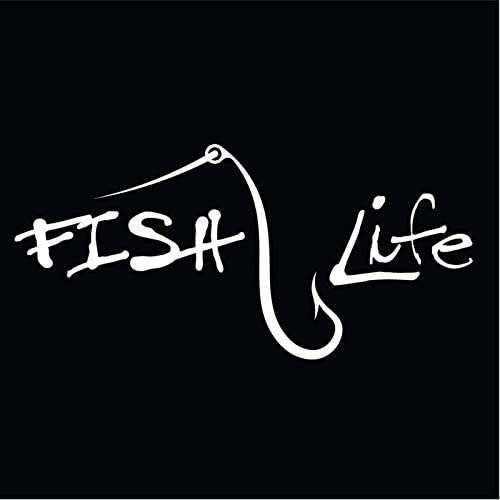 Fish Life Vinyl Decal Sticker | Cars Trucks Vans SUVs Walls Cups Laptops | 7 Inch Decal | White | KCD2769 post thumbnail image