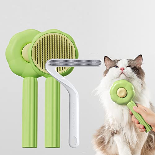 absob Pet Grooming Cat and Dog Brush, Self-Cleaning Sliker Brush for Removes Mats, Tangles, and Loose Hair, Shedding Brush for Short or Long Haired Cats/Dogs (Green) post thumbnail image