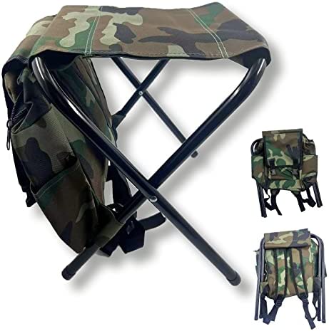 Heygafixo Folding Backpack Camping Chair, Outdoor Portable 2 in 1 Stool for Fishing, Hunting and Hiking post thumbnail image