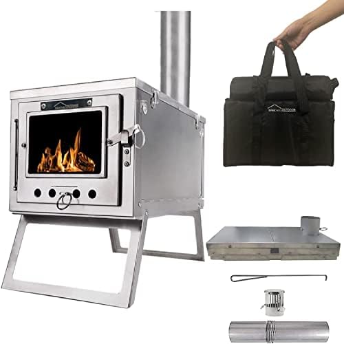 DANCHEL OUTDOOR S6/SSG Ultralight Hot Tent Stove Foldable 304 Stainless Steel,Portable Mini Wood Burning Stove Camping with 7.2ft Chimney Pipes for Tent Shelter Cooking Hunting post thumbnail image