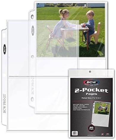 20 (Twenty Pages) – BCW Pro 2-Pocket Page (7-1/8″ x 5-1/2″ Cards, Postcards or Photos) post thumbnail image