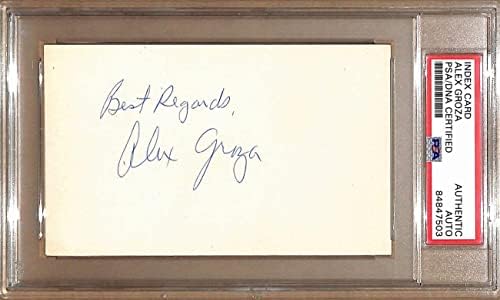 Alex Groza Autographed/Insc 3×5 Index Card Kentucky Wildcats PSA/DNA 178819 – College Cut Signatures post thumbnail image