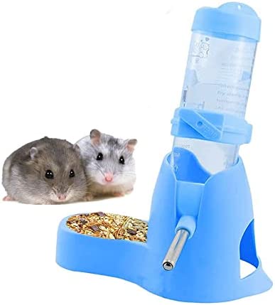 Small Animal Water Bottles 2 in 1 Free Standing Bottle with Stand and Food Bowl Cage Hanging Water Dispenser Suitable for Hamsters Bunny and other Small Pets Rodents (125ml/4.2oz, Blue) post thumbnail image