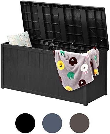 Waterproof Deck Storage Cushion Box Outdoor – Plastic 120 Gallon Patio Garden Furniture, Black, Hydraulic Rods post thumbnail image