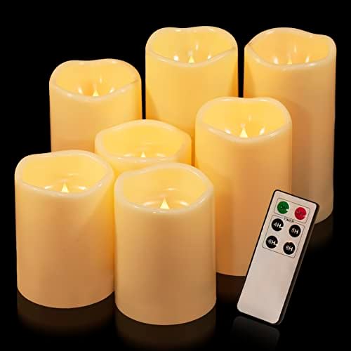 Aignis Flameless Candles Outdoor Indoor, Battery Operated Candles with Remote & 4/5/6/8H Timers, Waterproof Remote Control LED Candles 7pcs for Home Decor (D 3″ x H 4″ 5″ 6″) post thumbnail image