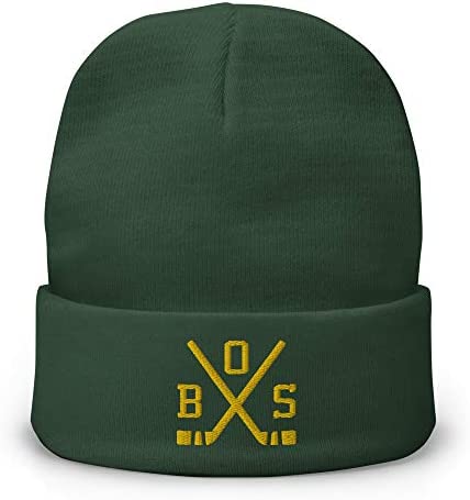 Boston Hockey Sticks Retro BOS Winter Beanie Cap Hat post thumbnail image