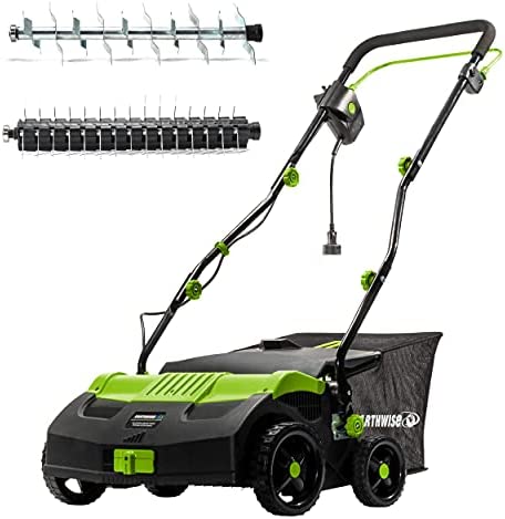 Earthwise DT71613AA 13-Amp 16-Inch Corded Dethatcher with Scarifier Blade and Collection Bag post thumbnail image