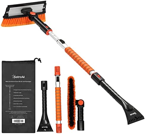 AstroAI 47.2″ Ice Scrapers for Car Windshield, 3 in 1 Sturdy Snow Brush with Squeegee, 10 Adjustable Length Settings, Extendable Aluminum Handle, 270° Pivoting Snow Brush for Car, Truck, SUV(Orange) post thumbnail image