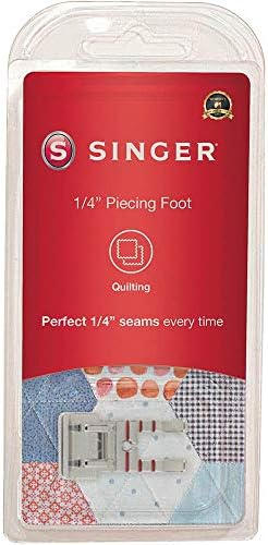 SINGER | Quarter Inch Piecing Presser Foot, Creates Perfect 1/4 Inch Seams, Great for Quilting, Baby & Doll Clothes – Sewing Made Easy, White post thumbnail image