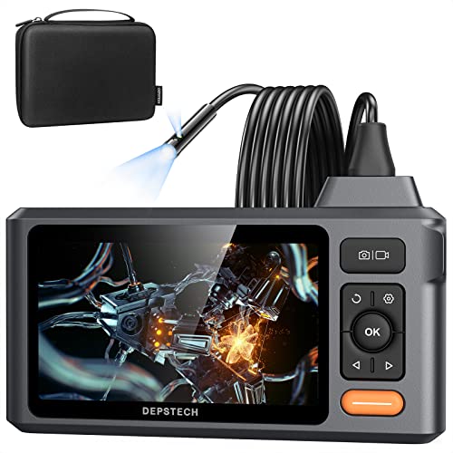 DEPSTECH 5″IPS Screen Borescope Inspection Camera with 4.92ft Semi-Rigid Cable, 1080P Dual Lens Endoscope Camera with Lights, 7.9mm Sewer Camera and Portable Case, Split Screen, Cool Gadget for Men post thumbnail image