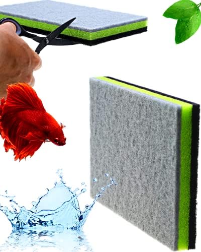 3IN1 Aquarium Filter Sponge Foam Pads – Filter Media For 20 Gallon Betta Fish Tank Supplies, Brine Shrimp Coarse Sponge Bio Filter Sheet – Filter Sponge Accessories (Plus Activated Carbon) post thumbnail image