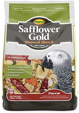 Higgins Safflower Gold Natural Food Mix for Parrots, Cockatoos, Amazons & Macaws. Parrot Food, Large Bird Food 3 lb Bag (Fast Delivery) by Just Jak’s Pet Market post thumbnail image