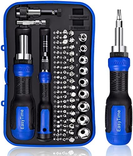 Ratcheting Screwdriver Set Socket Bits: EasyTime 78pcs Precision Magnetic Screwdriver Bit with Storage Case- Repair Tool Kits for Furniture Car Bike Computer PC PS4 Electronic Device and Househould post thumbnail image