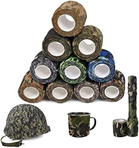 KKONHII 10 Volume Camo Tape, Hunting Outdoor Sport Military Camping Camouflage, 2 Inch X7.3 ft, Seasonal Scene Camouflage Bandage Stealth Strip for Gun Bow Camera Flashlight Rifle Bicycle Fishing Rod post thumbnail image