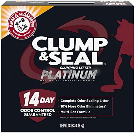 Arm & Hammer Clump & Seal Platinum Multi-Cat Complete Odor Sealing Clumping Cat Litter, 14 Days of Odor Control 18lb, Online Exclusive Formula post thumbnail image