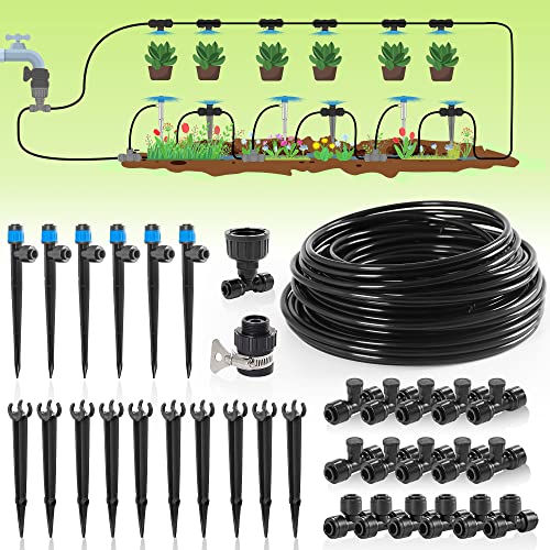 MIXC 2023 New Quick Drip Irrigation Kit 100FT Garden Watering System,Garden Irrigation System Automatic Irrigation Equipment with New Quick Connector 1/4 inch Blank Distribution Tubing for Outdoor Plants Lawn Patio post thumbnail image