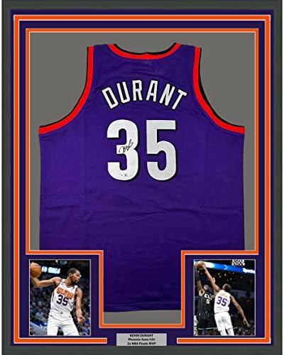 Framed Autographed/Signed Kevin Durant 33×42 Phoenix Purple Basketball Jersey Beckett BAS COA post thumbnail image