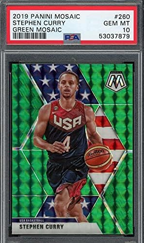 Stephen Curry 2019 Panini Mosaic Green Mosaic Basketball Card #260 PSA 10 post thumbnail image