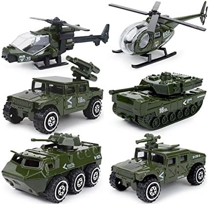 JQGT Diecast Military Vehicles Army Toy 6 in 1 Assorted Metal Model Cars Fighter Tank Attack Helicopter Panzer Playset for Kids Toddlers post thumbnail image