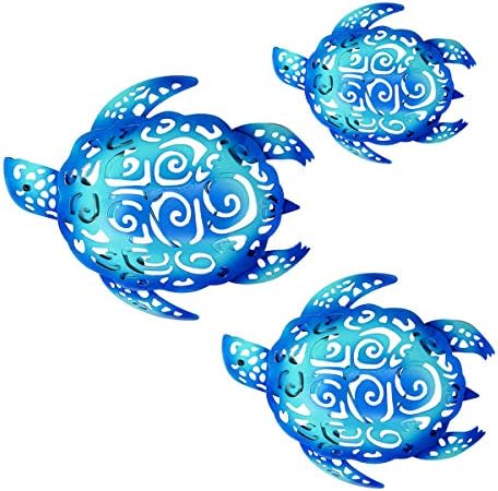 YOUIN Set of 3 Metal Sea Turtle Beach Theme Decor Wall Art Decorations for Indoor Outdoor Bathroom Garden post thumbnail image